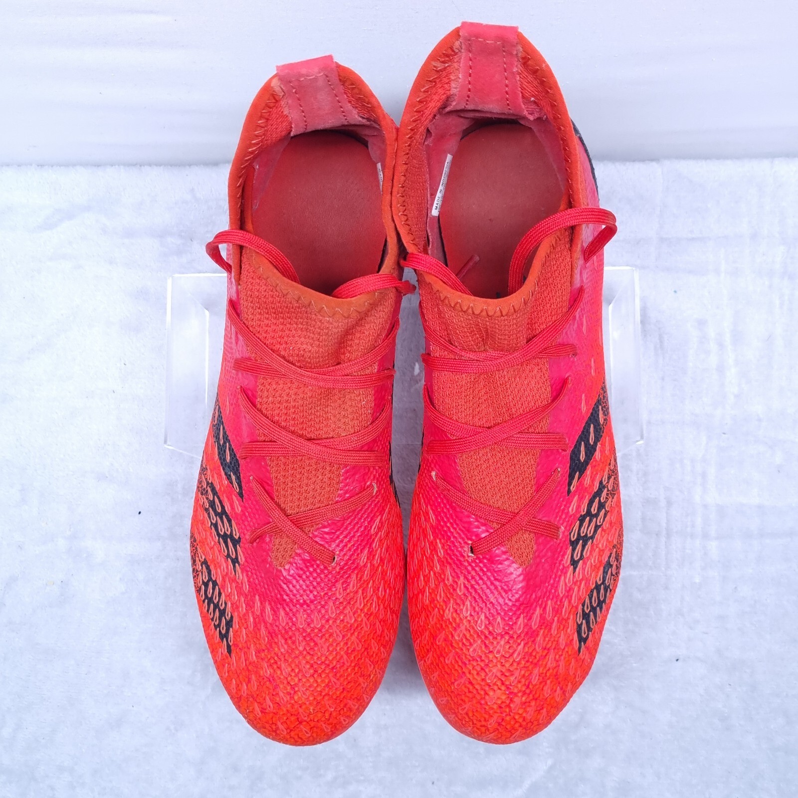 Adidas Football Boots Predator UK Size 8 Black Red Moulded Studs eBay