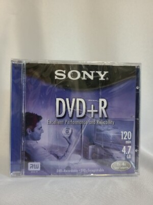 Sony Dvd R Sony DVD+R 5 Pack 120 Min 4.7 GB Recordable Blank Sealed AND 1 Sony CDQ ...