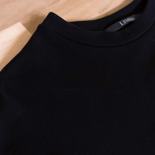 Limi Feu Product Tag Patch Sweatshirt Black x White Rare Limi Feu Product Tag Patch Sweatshirt Black x White Rare