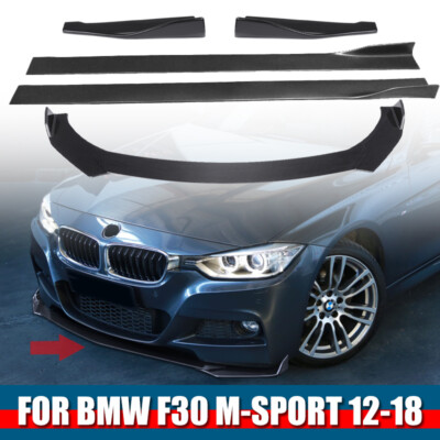For BMW 3 4 Series F30 F34 Front Bumper Lip Side Skirt Rear Splitter Carbon Look