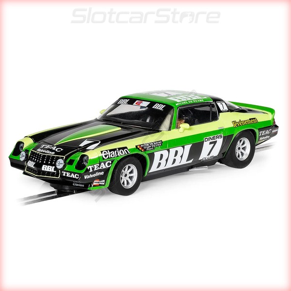 "Scalextric C4358 Chevrolet Camaro Z28 \"No.7 M.De Deyne\" 1981 Spa 24H 1:32 Auto"-image