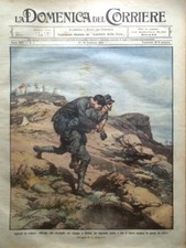 La Domenica del Corriere 18 Febbraio 1912 Bianchini Volturno Venezia Suez Albano
