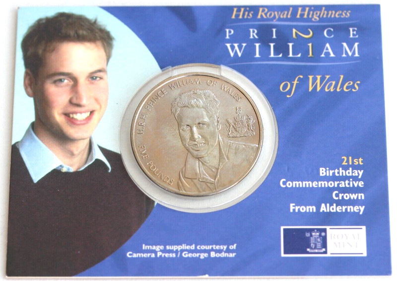 Prince William of Wales, June 21,2003 ,21st Birthday Commemorative Coin
