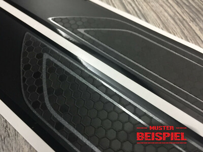 Door entry sills 2 doors honeycomb film protective film customized text model name