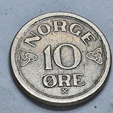 Norway 10 Øre 10 Ore 1957 Coin 03395