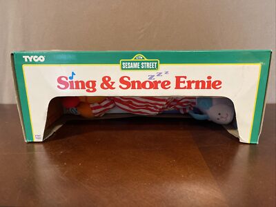 New Vintage 1996 Tyco Sesame Street Sleep And Snore Ernie Talking