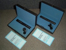 Sennheiser MD 402-U Dynamic Microphone PAIR w/ Cases clips N.O.S. TESTED