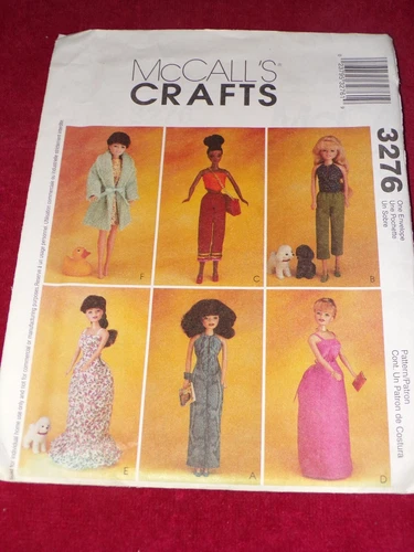 🌷McCALL'S #3276 - 11½" BARBIE ( 6 STYLE ) DAY & EVENING WARDROBE PATTERN FF