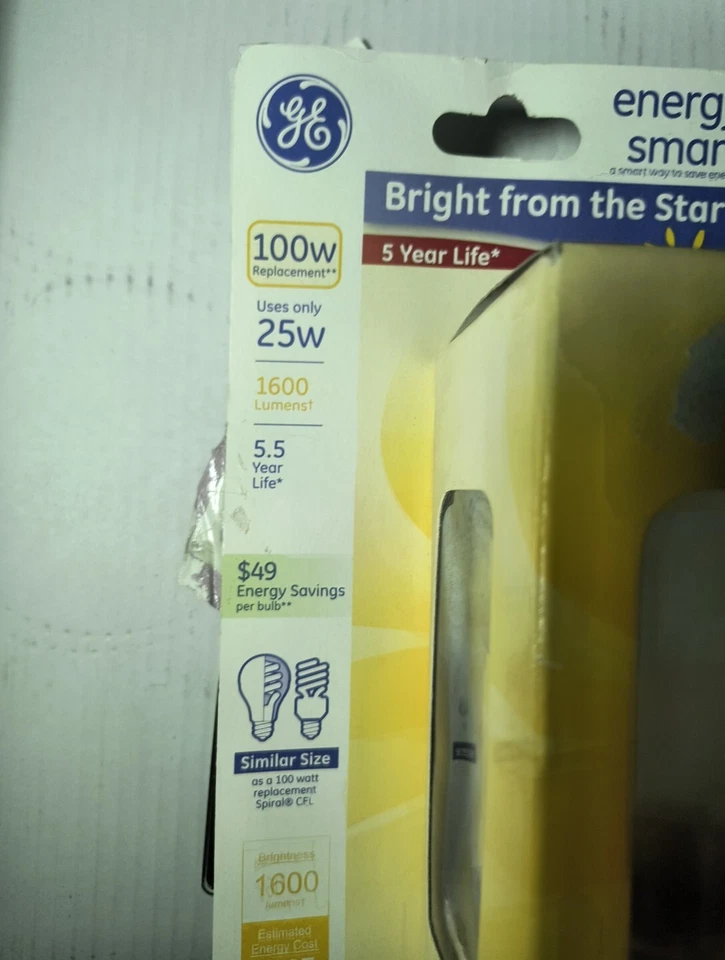 GE 25W= 100W Energy Smart Spiral CFL Soft White 1600 Lumens 1 Pk - Image 2 of 4