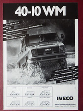 5/1987 PUB IVECO 40.10 WM 4X4 LIGHT SUPPORT VEHICLE TRUCK CAMION SPANISH AD