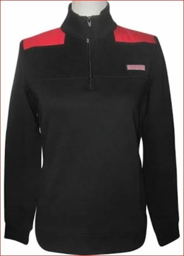 VINEYARD VINES women jacket shep sweatshirt 6K0484-614-S red black XXS - Afbeelding 1 van 9