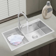 Rectangular Laundry Utility Sink Double Bowl Sink Laundry Sink Stainless Steel