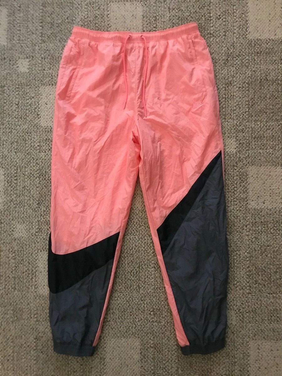 Mens Large L Nike Sportswear Woven Athletic Track Pants Pink Retro  AR9894-668