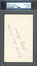 Bobby Layne PSA DNA Coa Signed 3x5 Index Card  Autograph