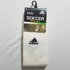 Adidas Unisex Soccer Metro Sock Arch Ankle Compression Size Small White -New