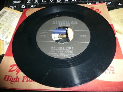 record 45 Doo Wop Danny and Juniors on Singular At the Hop VG- | eBay