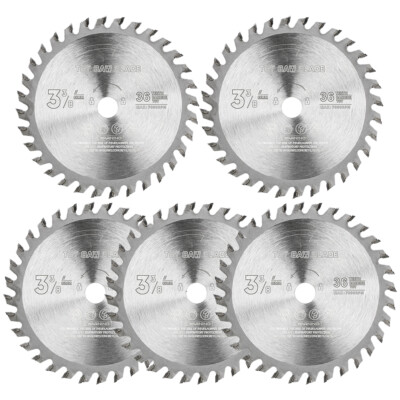 5Pcs TCT Circular Saw Blade 3-3/8'' 85mm for Wood Plastic Cutting 10mm Arbor