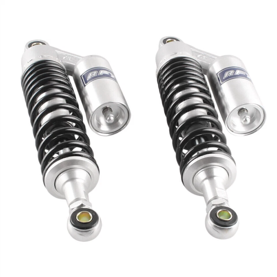 320mm Pair Motorcycle Rear Shock Absorbers For Honda Silver & Black Foto 2 de 4