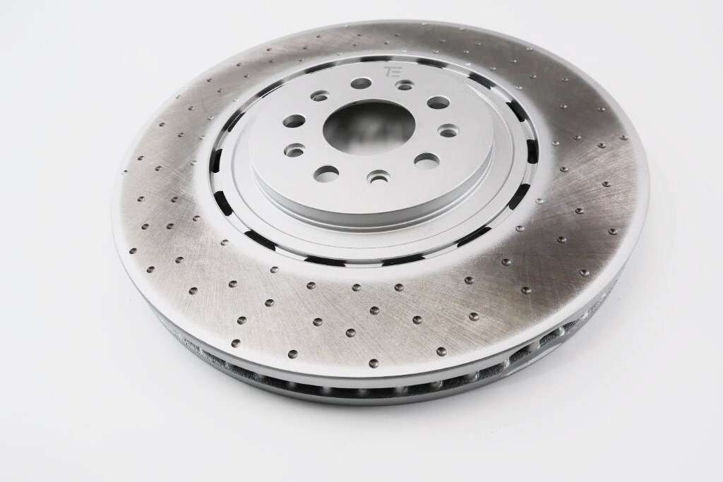 Maserati Levante S Trofeo front brake disc dimpled rotors TopEuro 1566