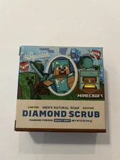 DR. SQUATCH MINECRAFT DIAMOND SCRUB LIMITED EDITION MEN'S NATURAL SOAP NEW