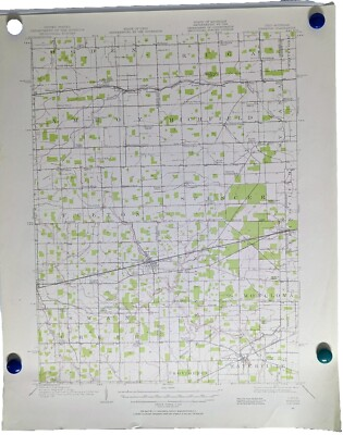 #ad OHIO MICHIGAN SWANTON QUAD ORIGINAL 1927 USGS QUADRANGLE 17X21 MAP EXCELLENT... $42.08