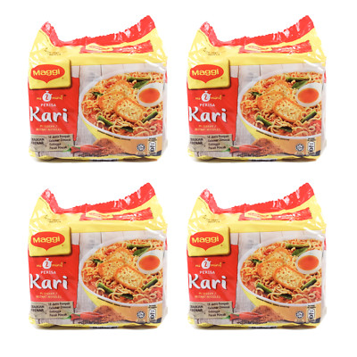 4 Packs x 5 pcs MAGGI Kari (Curry) 2-Minutes Instant Noodles - Real Chilies