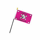 1 Dozen Pirate Princess Flags 4x6in Stick Flag Pirate Jolly Roger Flag
