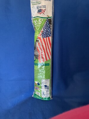 Eco-Glory 3 x5  Printed American Flag with Steel Pole, Gold Eagle Ornament Set