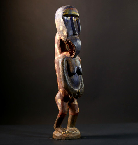 African Fertility Statue Carved Tribal Maternity Figure Vintage Art Decor-G5244