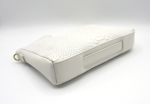 GiGi New York Hailey Leder Umhängetasche Python geprägt Neu mit Etikett weiß Liste 275 $ - Bild 6 von 15