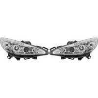 Scheinwerfer Passend FüR Set Peugeot 207 Baujahr 06-12 Klarglas/Chrom