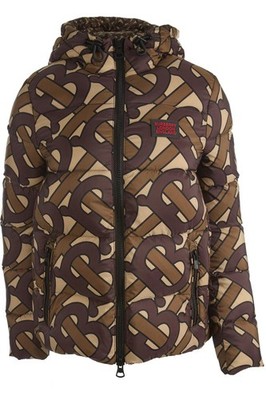 BURBERRY BRAUNE WATTIERTE DAUNENJACKE XSMALL