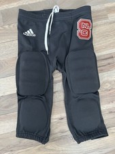 USED Adidas Football Practice Pants Black NC State Logo W Pads