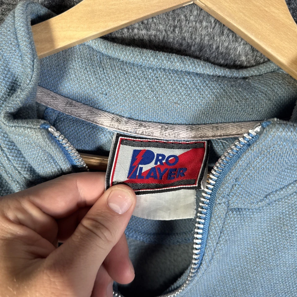 Sudadera De Colección Universidad Carolina del Norte Grande Azul Años 90 UNC Tarheels 1/4 Cremallera Foto 4 de 4