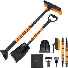 6 in 1 Snow Brush Shovel Set Retractable Car Scraper with 270°... 