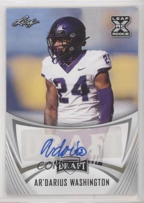 2021 Leaf Draft Ar Darius Washington #BA-ADW Auto 0cz2