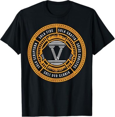 POPULAR! Sola Scriptura Protestant Christian Reformation 5 Solas T-Shirt S-3XL
