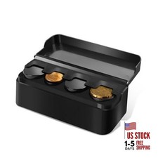 Coin Holder for Car, Portable Mini Change Storage Box, 4 Compartment Car 1pcs