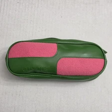 Clinique Makeup Bag Green Pink Colir Block Cosmetic Travel Zip Case Organizer