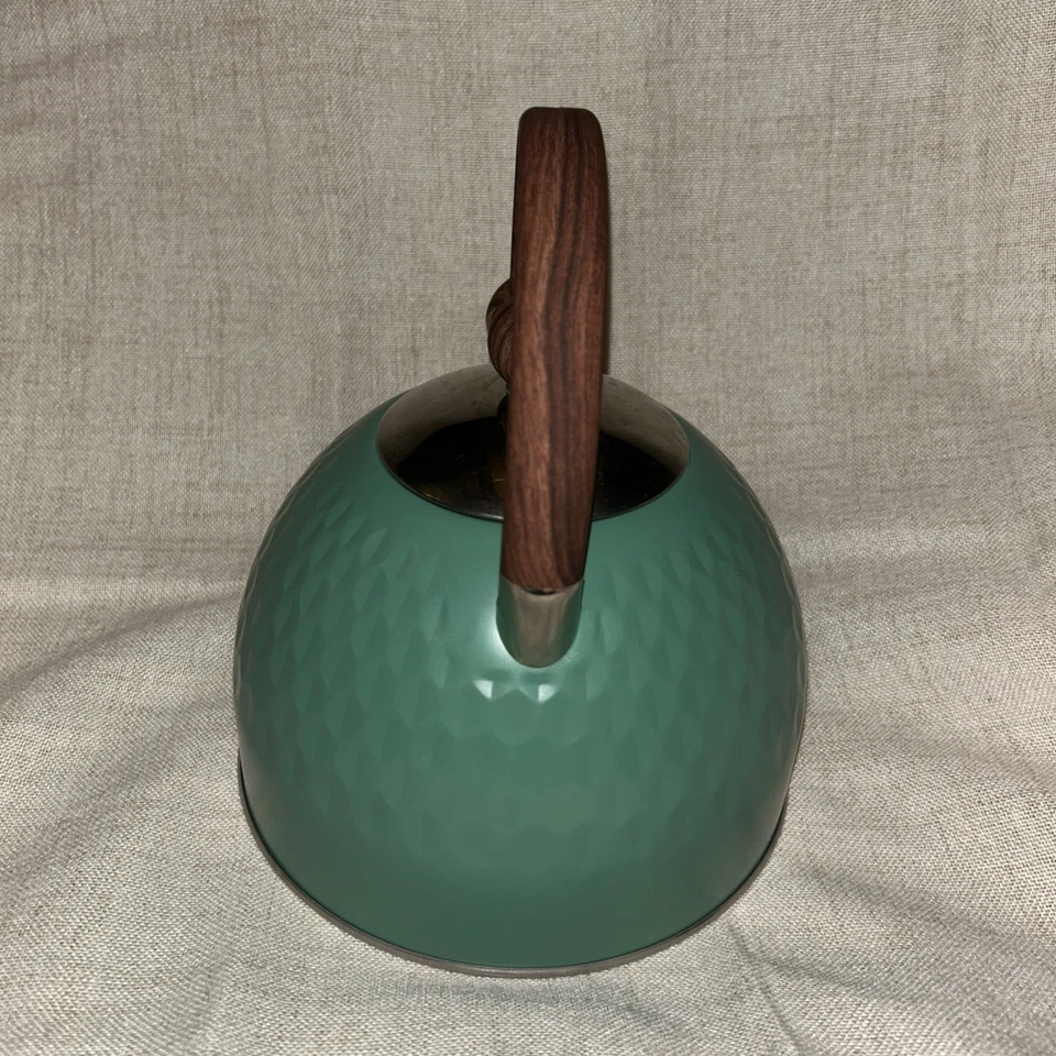 Phantom Chef 2.8 Liter Whistling Tea Kettle Green With Wood Accents - Image 4 of 4
