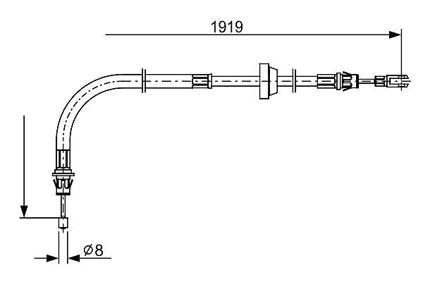 Bosch Seilzug, Feststellbremse Fahrersitz, Links, Mitte, Neben, Vorne FüR Ford-image