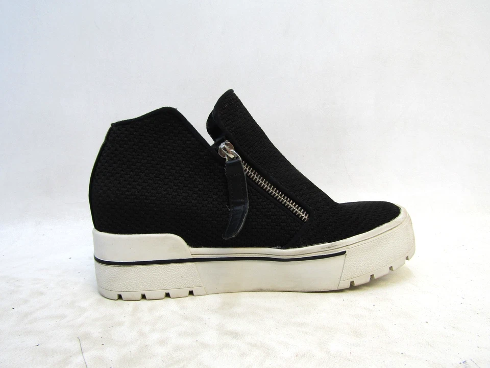 Steve Madden Mujer Talla 6.5 Negro Tela Tobillo Moda Botín Botín Foto 4 de 4