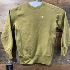 Vtg Champion Reverse Weave Warm Up Crewneck Sweatshirt Mens Medium Green