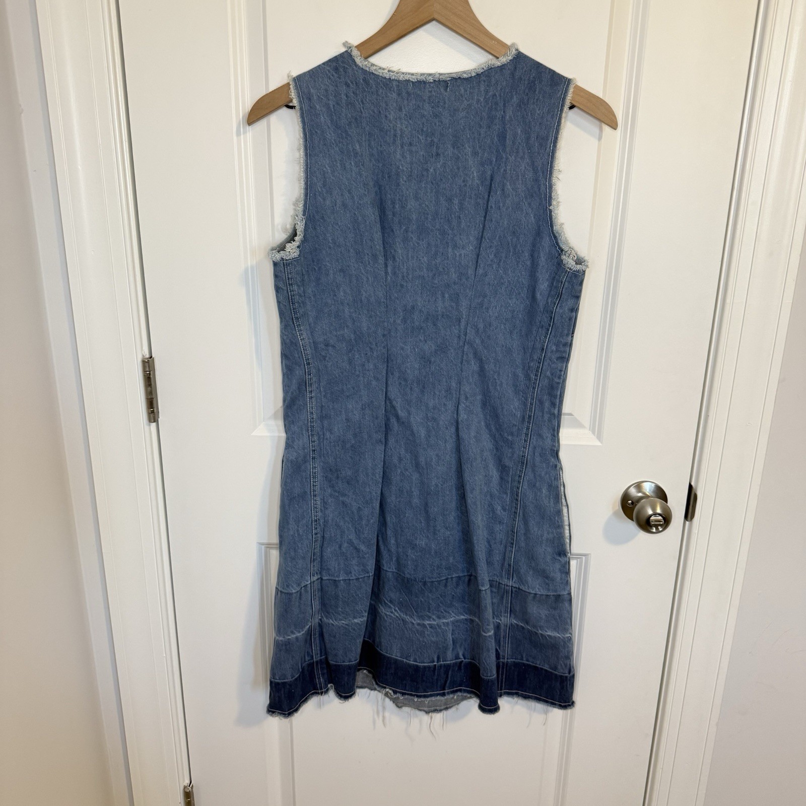 Adore Women’s Medium Denim Patch Work Sleeveless … - image 4