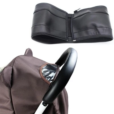 PLABBDPL Kinderwagen Griffbezug, Baby Kinderwagen Griff Abdeckung Schwarz, Kinderwagen