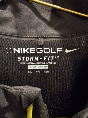Nike Golf Storm Fit 10 Mens 1/2 Zip Jacket Black Lightweight