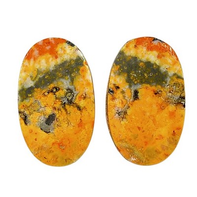 Natural Indonesian Bumble Bee Pair 15.2x24.8x4 mm Oval Shape Gemstone LS69-04119