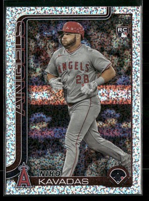2025 Topps #278 Niko Kavadas Confetti Foil Celebration Mega Exclusive RC Angels