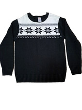 Gymboree Boy's Cotton Black Knit Sweater Pullover Size M 7-8