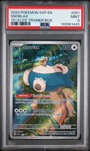 2023 POKEMON SVP EN #51 SNORLAX PSA 9